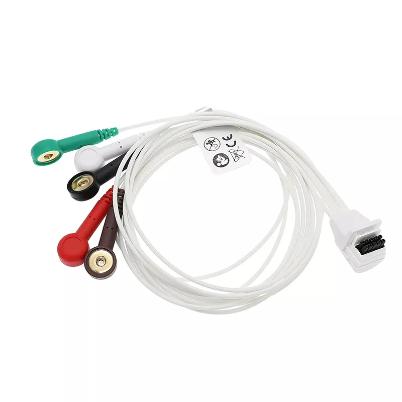 For Mortara Telemetering Holter cable and leadwires with 5Lead, AHA, Snap,Style ECG LEADWIRE Set