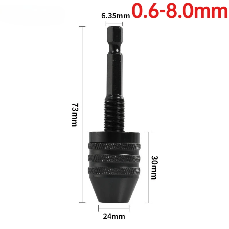 0,3-6,5mm Schnellwechsel-Sechskant-Bohrfutter Dreiklauen-Selbstzentrierendes Spiralbohrfutter 0,3-3,6mm Elektrische Schleifwerkzeuge – Detail 3