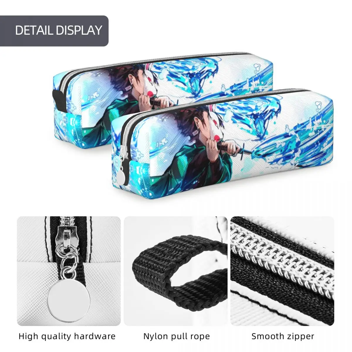 Demon Slayer Kimetsu No Yaiba Pencil Case Pencilcases Pen Box for Student Big Capacity Bags Students School Gift Stationery