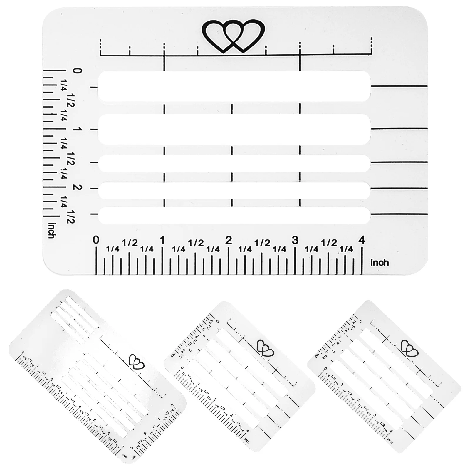 4Pcs Transparent Envelope Address Template Reusable Writing Guide Stencil for Centered Text in Calligraphy Diaries
