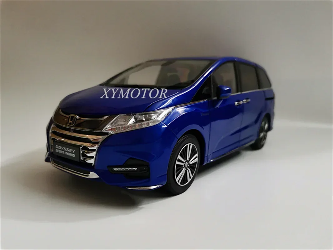 1:18 For Honda Sport ODYSSEY Hybrid 2019 MPV Metal Diecast Model Car Blue Toys Hobby Gifts Display Collection Ornaments