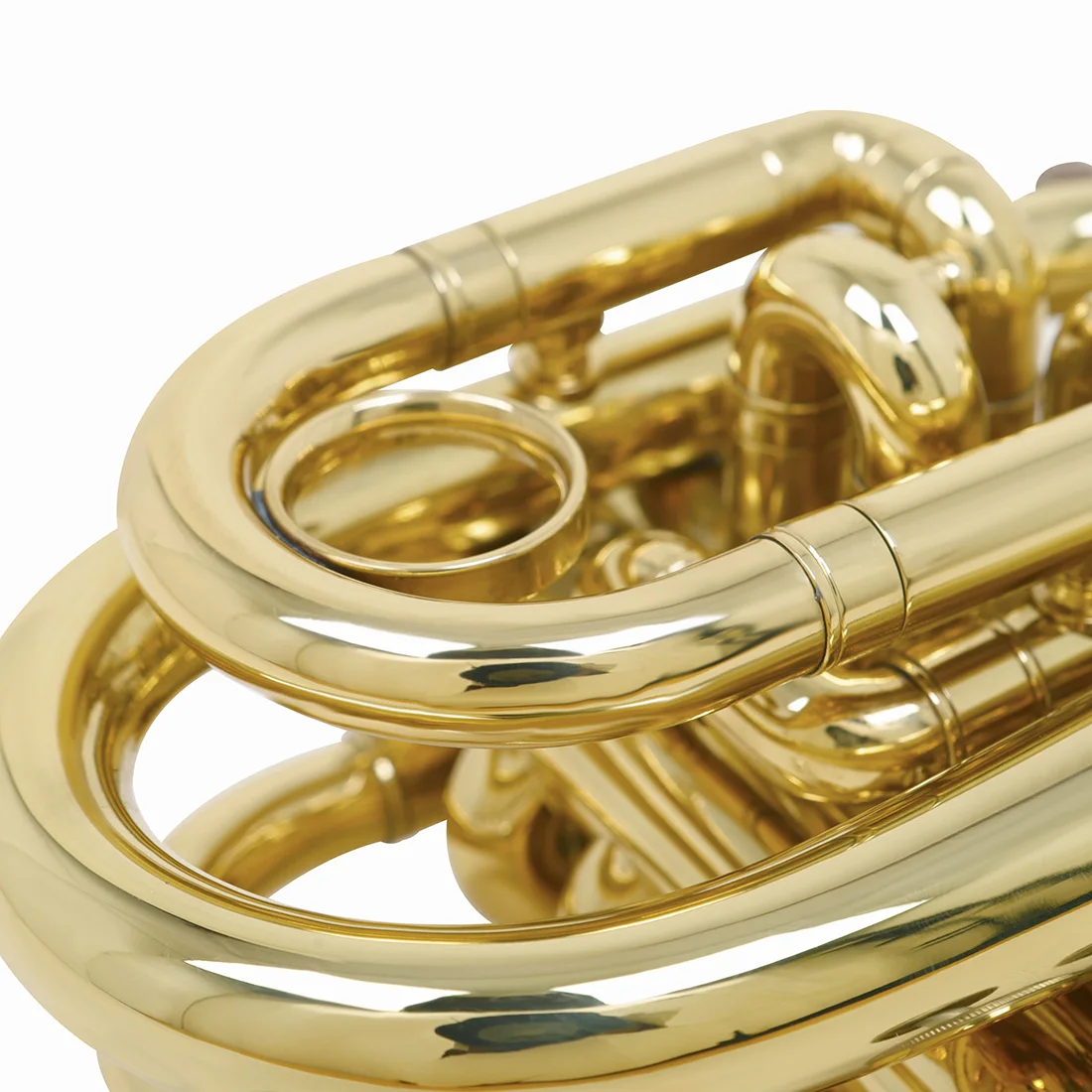 Shuffle SHF512 جيب صغير البوق Bb لحن النحاس الجسم البوق الأدوات النحاسية مع حافظة قفاز المعبرة أجزاء وملحقاتها