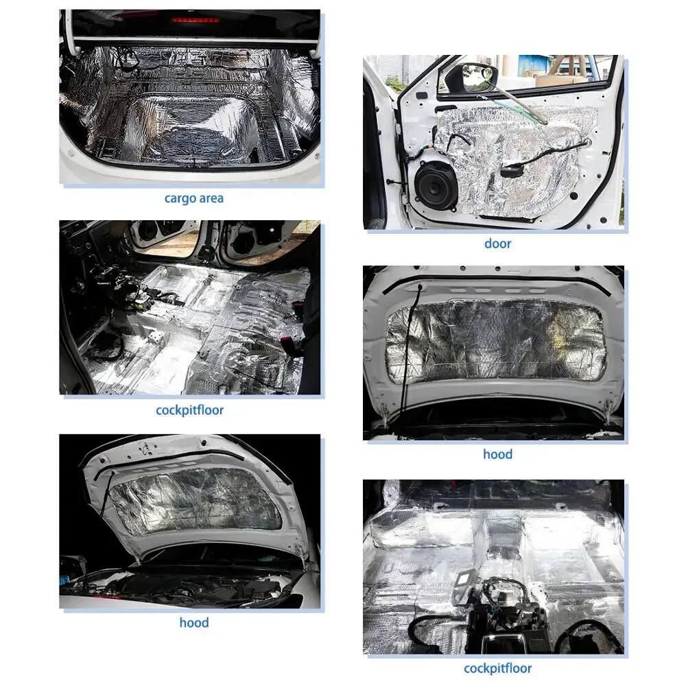 Sound Deadening Mat Car Van Firewall Heat Shield Thermal Insulation Proofing 5mm Interior Sound Heat Insulation Cotton Parts