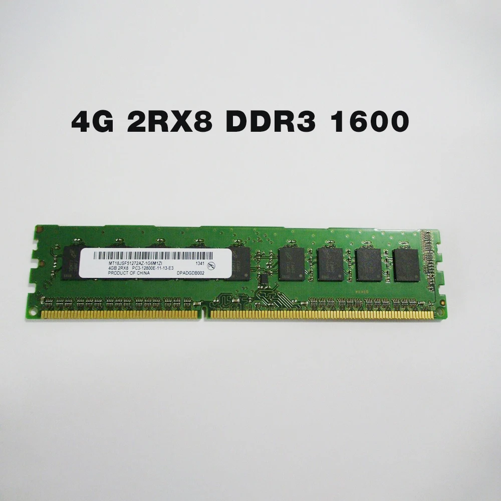 

1PCS For MT UDIMM ECC MT18JSF51272AZ-1G6 Memory Fast Ship High Quality RAM 4GB 4G 2RX8 PC3-12800E DDR3 1600