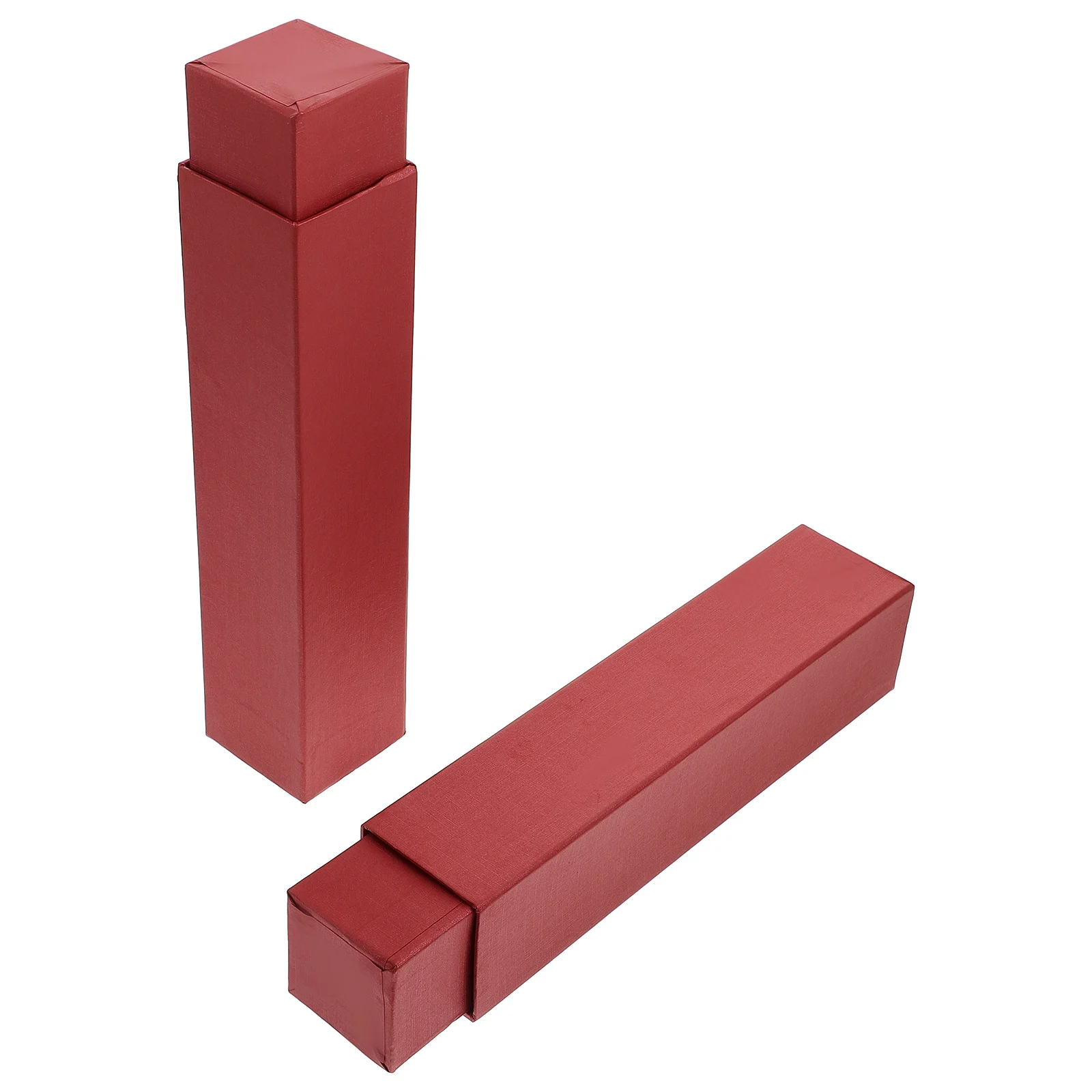 

2 Pcs Photo Album Holders 27.5x44cm Purple Scroll Paper Storage Boxes Calligraphy Work Cases Document Blueprints Containers