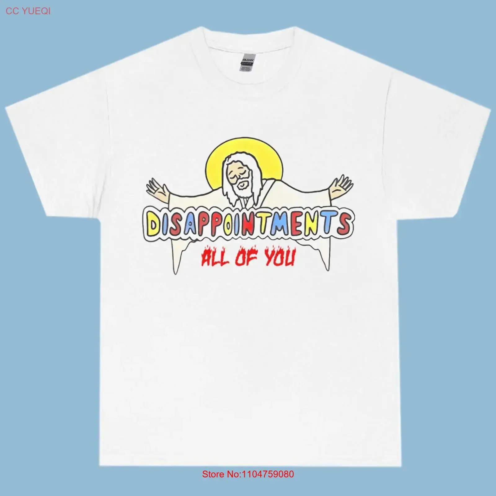 Disappointments All of You Design T-shirt confortable en coton épais noir taille XL vintage délavé streetwear confortable décontracté