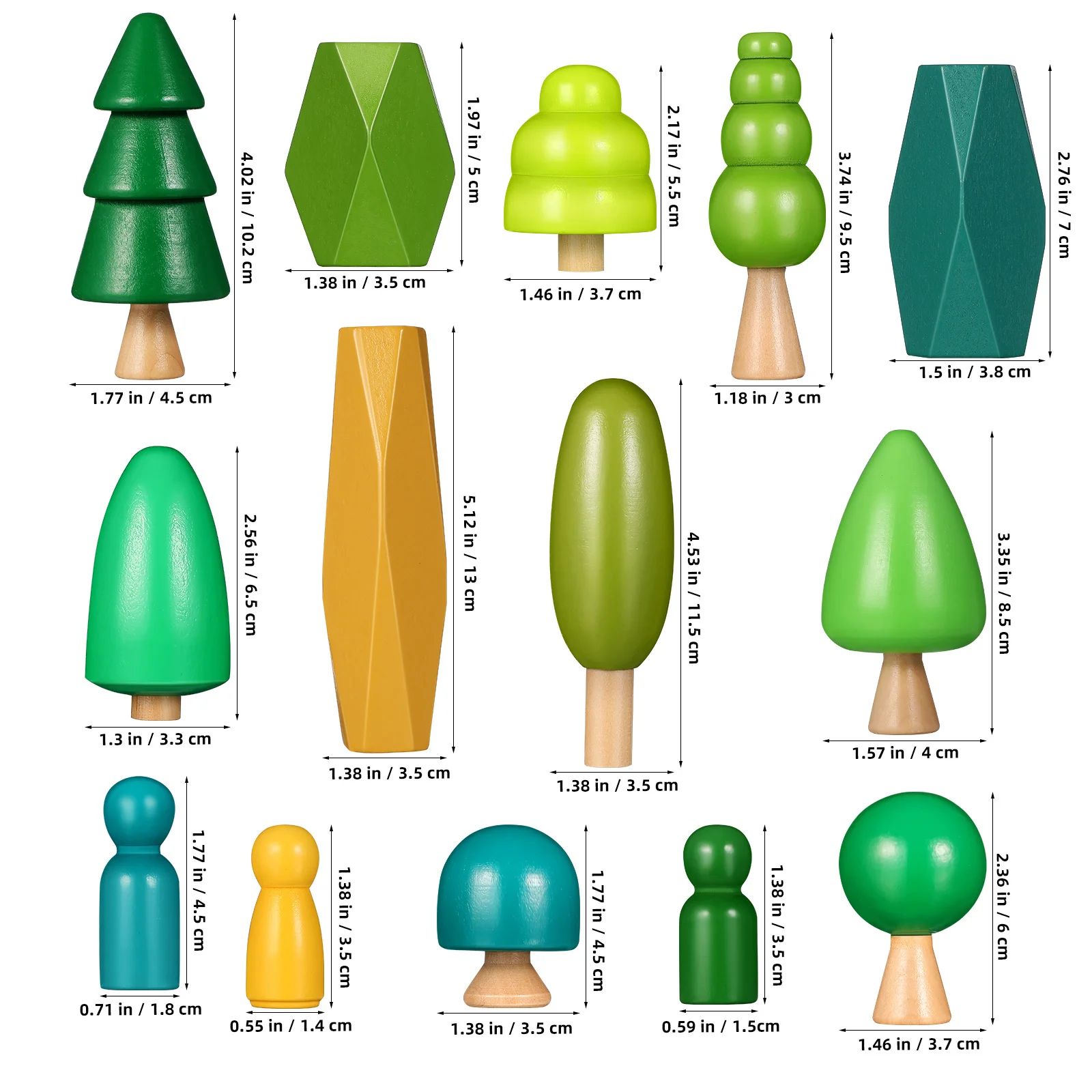 1 Set Holzbaumblock-Set, starke Struktur, bruch nie leicht, unterstützt ideal als Belohnungsgeschenk zum Kindertag