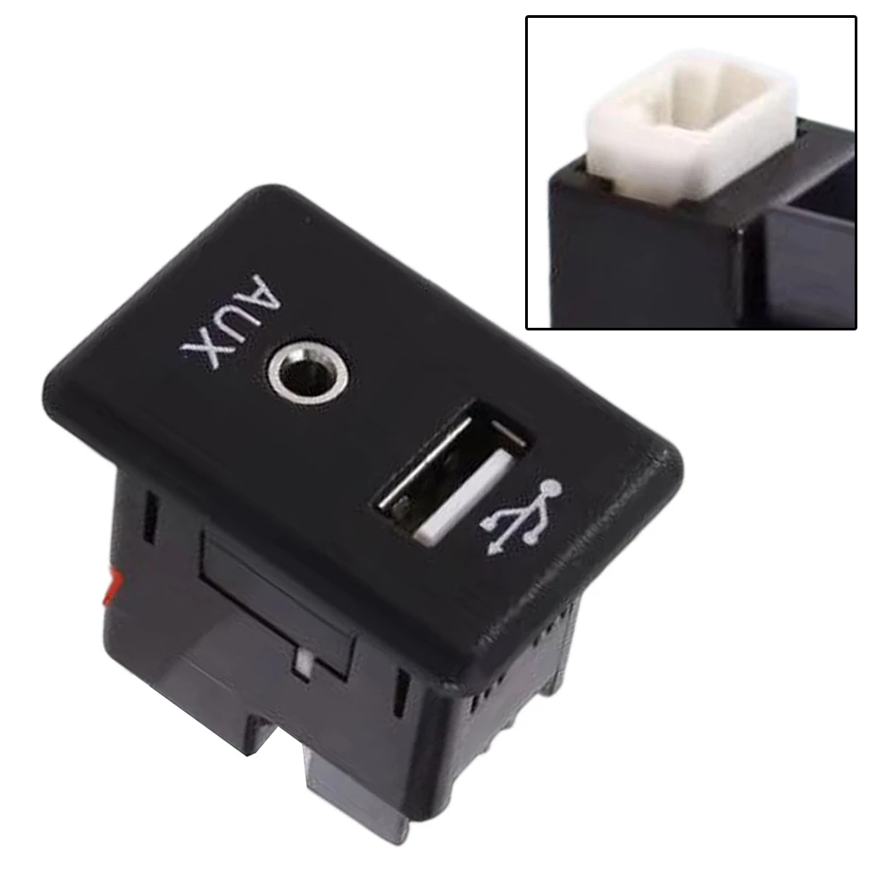 Car Audio AUX Interface Auxiliary Socket Audio USB Charge Port Adapt For Nissan For Qashqai For Tiida For Sylphy
