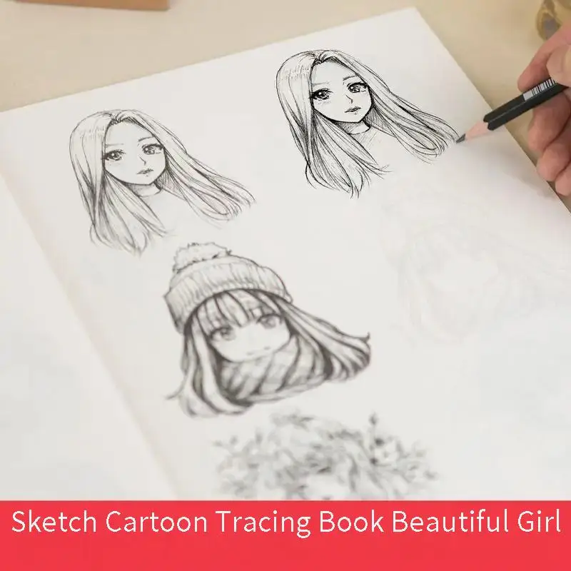 art line sketchbook for drawing Zero foundation self-learning comics drawing book adult copy Comic color book painting book girl