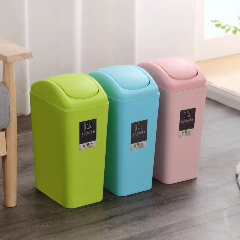 8L/12L trash can household Thicken plastic kitchen bathroom Waste Bin living room Toilet Trash can Office Paper Basket mx9121611