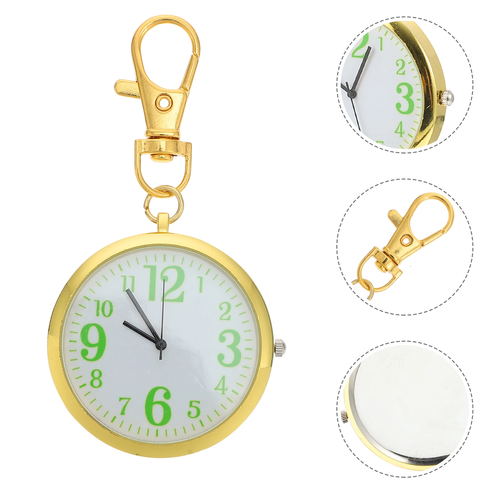 

Portable Kids Watch Elderly Alloy Medical Nurses Big Number Wall Clock Timepiece Classic Pendulum