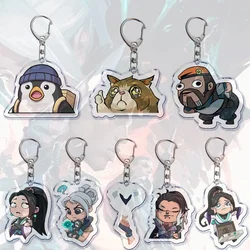 Popular Fun Valorant Keychain Ett Sova Cypher Man Acrylic Key Chain for Accessories Pendant Key Ring Keychains Jewelry Gift