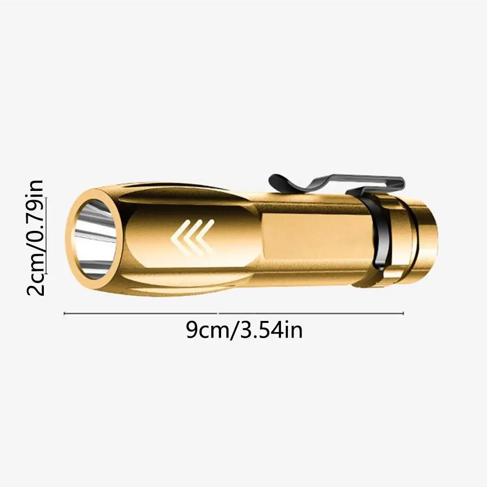 Waterproof Mini LED Flashlight Portable USB Rechargeable Pocket Camping Light Handheld High Bright Emergency Torch Power Outages