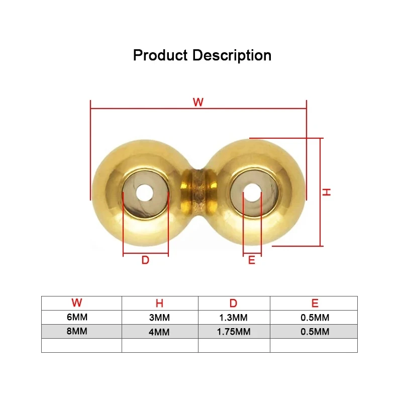14K Gold Filled Double Row Spacer Beads 3MM/4MM with Silicone Insert DIY Jewelry Making Accessories for Crafting