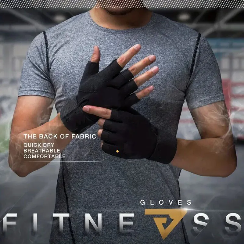 Guantes de ciclismo de medio dedo para hombre y mujer, guantes militares tácticos para deportes al aire libre, manopla protectora para ciclismo