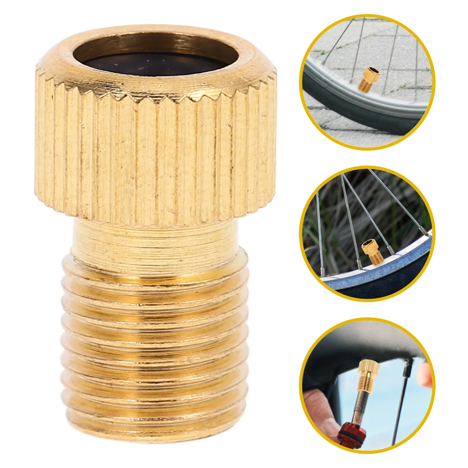 

10Pcs to Valve Adapter Bike Pump Connector Copper Zinc Alloy Rubber Uk to Us Valve Converter Pump Adapter