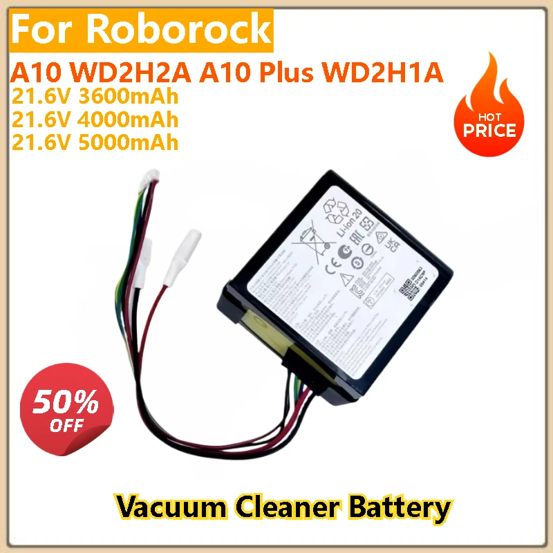 

21.6V 5000mAh Replacement Battery For Roborock Dyad Air Vacuum Cleaner A10 WD2H2AA10 Plus WD2H1A High Quality