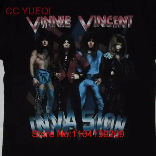 Hot Vinnie Vincent Invasion 86 T shirt All Systems Go Tour Cotton WS200 long or short sleeves