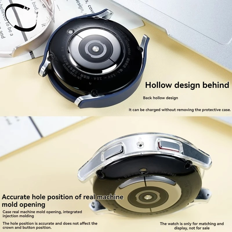 Capa para samsung galaxy watch7 6 5 4 44mm 40mm 43mm 47mm capa protetora moldura de pc sem protetor de vidro pára-choques galaxy watch case