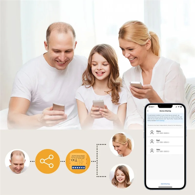 ABGR-Tuya Wifi atenuador inteligente módulo de interruptor Control luces LED interruptor regulable atenuación continua + Control de voz