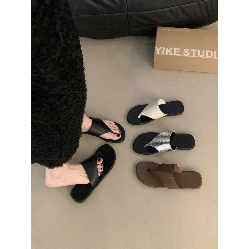 

Slip-On Sandals Women - Single Toe-Strap Minimalist Design, Lightweight Rubber Sole for Beach/city Walk Essentials