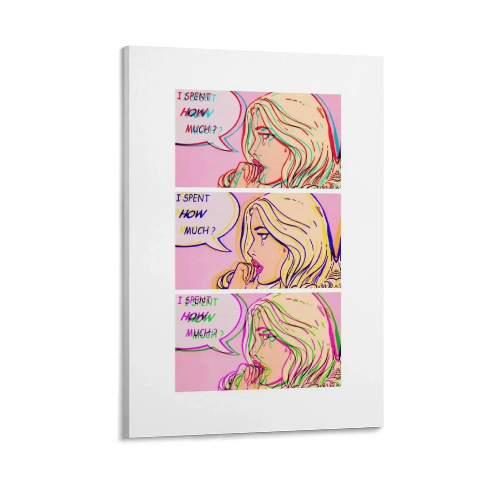

I Spent How Much Comic Pop Art Print Canvas Painting anime posters house decorations wall decor