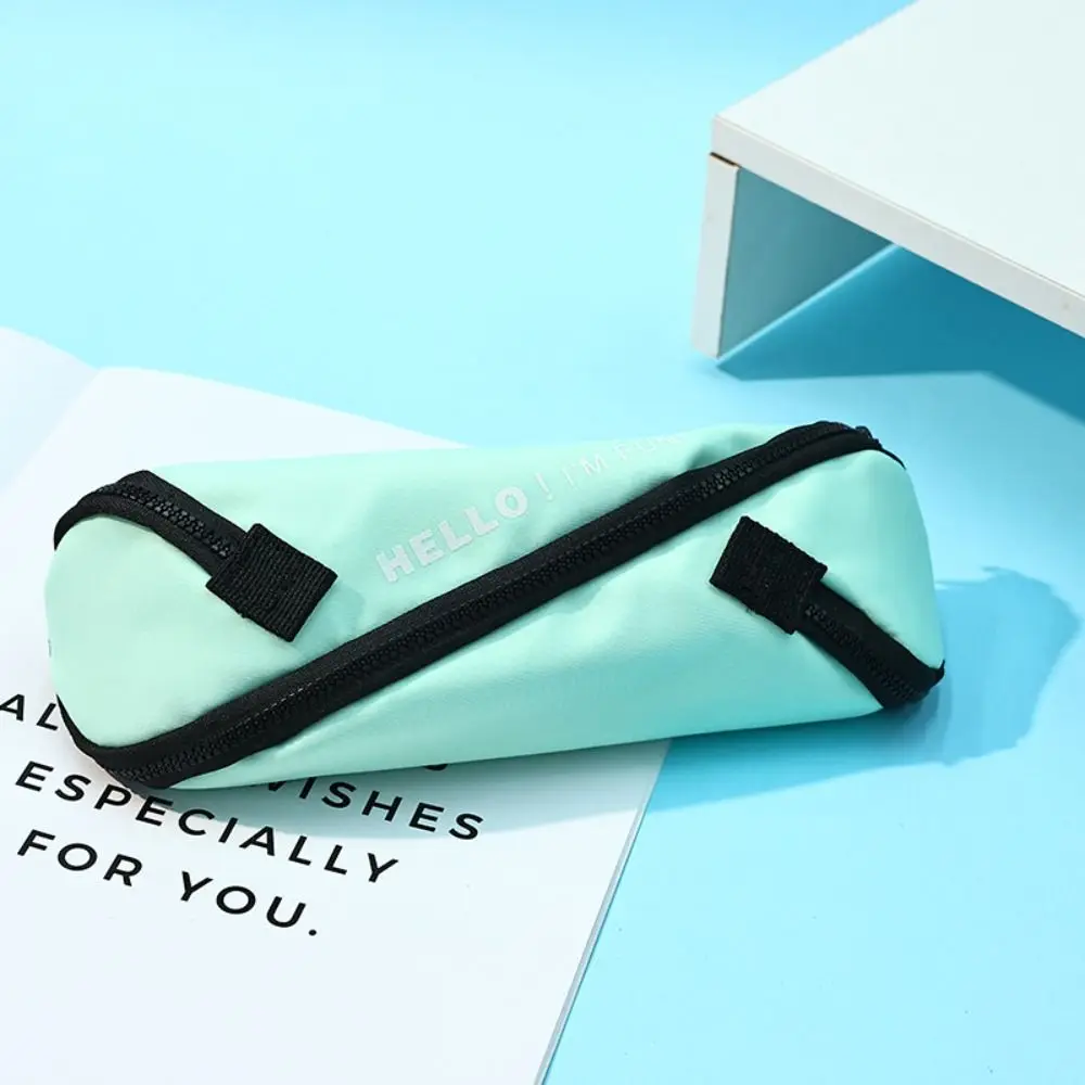 Einfaches Polyester-Federmäppchen mit S-Reißverschluss-Design, tragbare Stifttasche, großes Fassungsvermögen, Federmäppchen für Bürobedarf