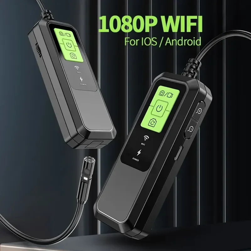 Drahtloses Endoskop 1080p Einzel-und Doppel objektiv WLAN-Endoskop-Inspektions kamera wasserdichte Schlangen rohr kamera für Android iOS
