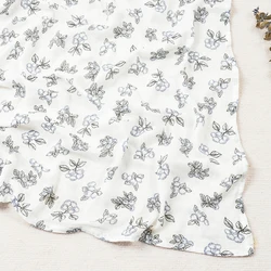 HappyFlute Nature Print Soft Muslin Bamboo Cotton Baby Wrap Nature Printed 120*110CM Newborn Multi-function Swaddle Blanket
