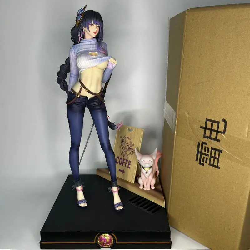 

Raiden Shogun/Yae Miko Large Figure Casual Outfit Standing Pose Anime Figure Model Statue Collection Desktop Decoration Toy