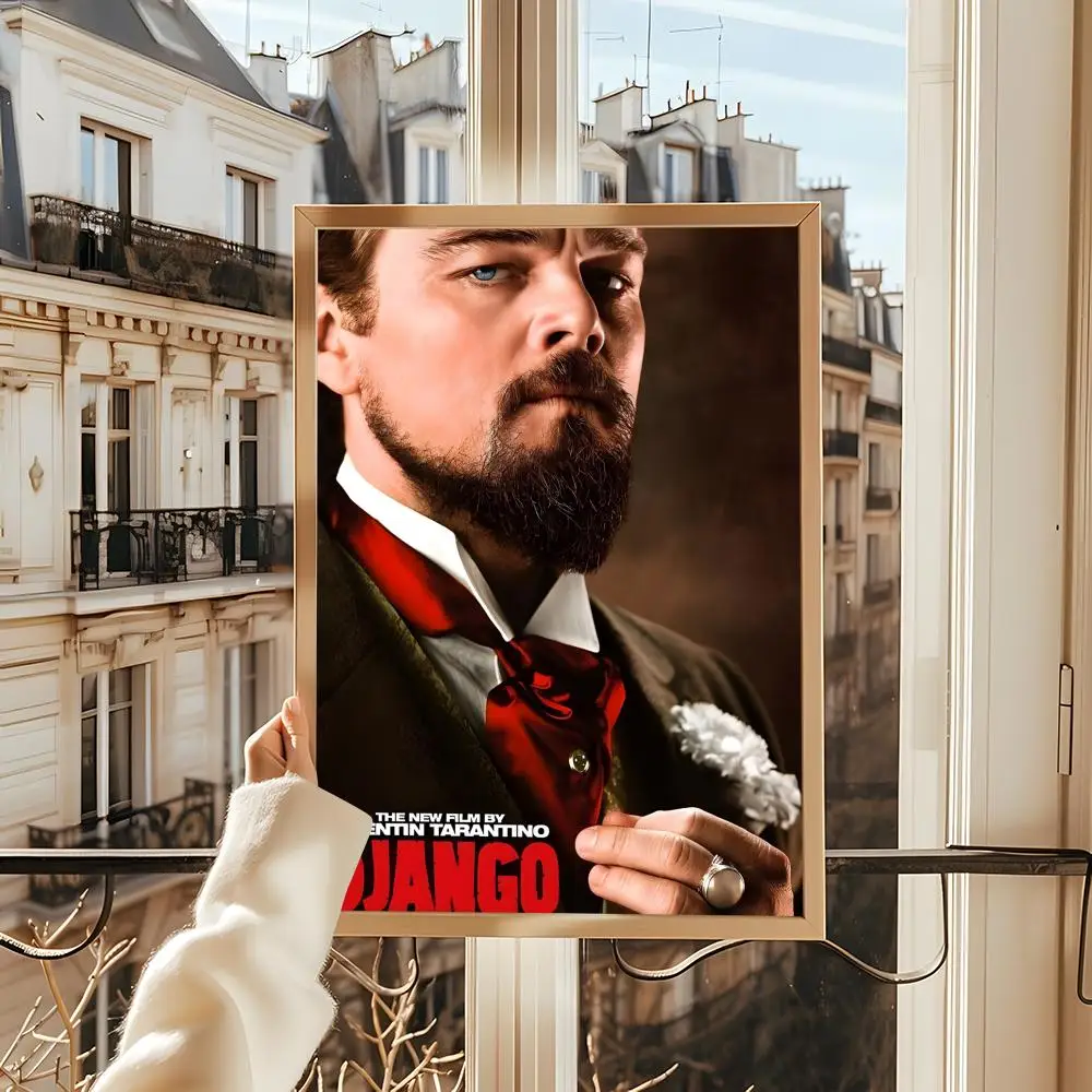 الفيلم الكلاسيكي D_Django U_Unchained HD قماش الكتان المشارك جدار الفن يطبع لغرفة المعيشة غرفة نوم مكتب هدية تزيين المنزل #4