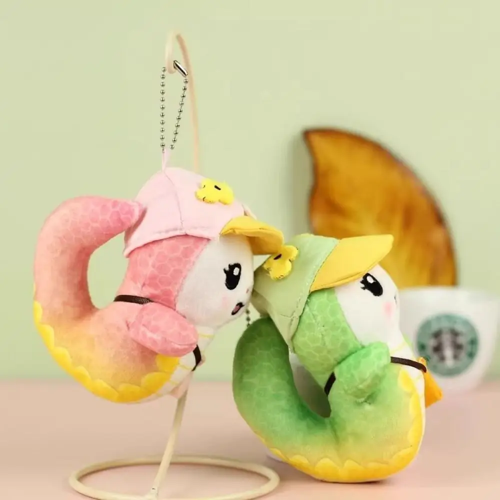 New Pink Green Chinese Zodiac Snake Cartoon Snake New Year Snake Year Mascot Pendant Bag Ornaments Soft New Year