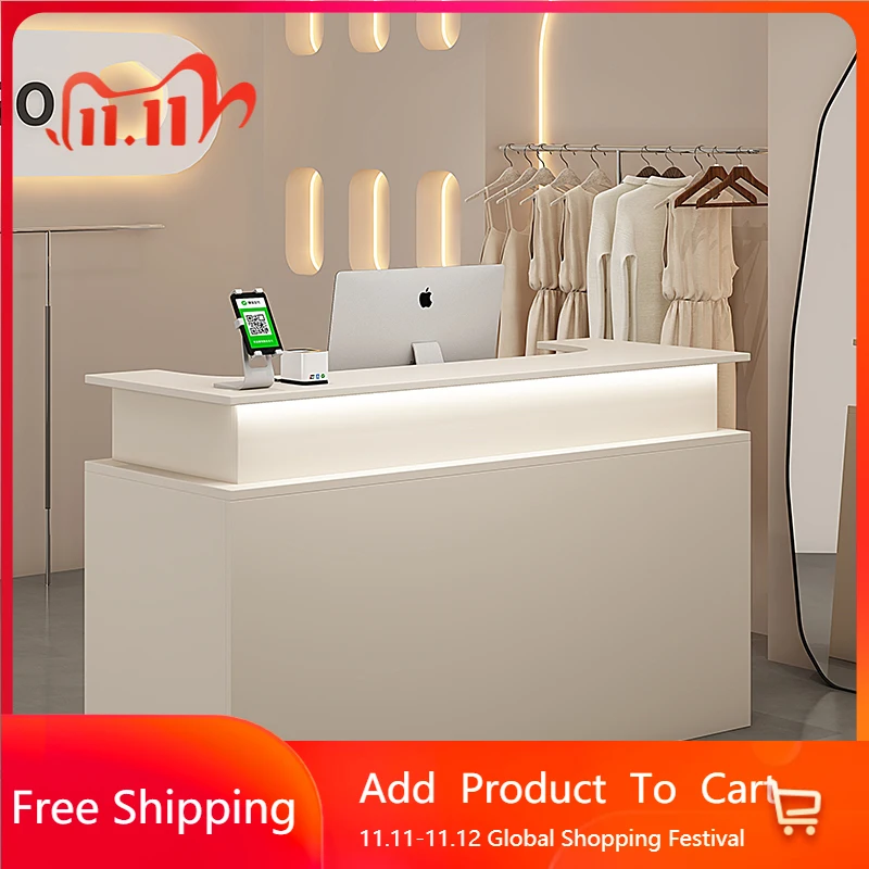 

Office Counter Reception Desks Decoration Beauty Reception Desks Design Luxury Professional Bureau Chambre Backyard Furniture