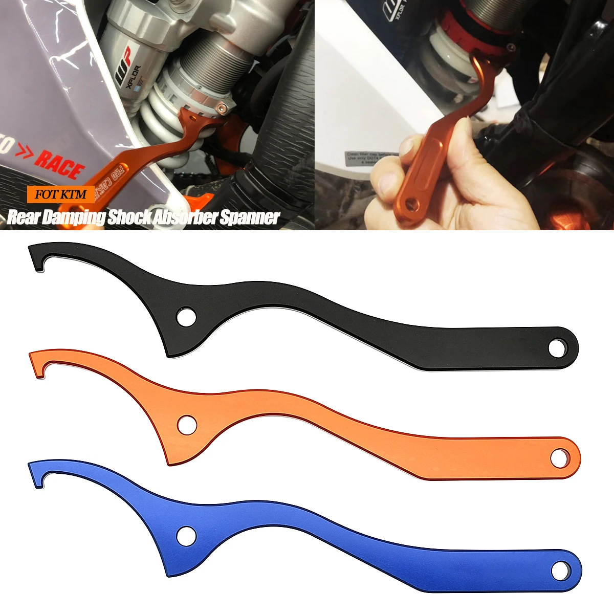 

Motorcycle Rear Damping Shock Absorber Spanner Wrench Tool For KTM EXC EXC-F SX SX-F XC XC-F XC-W XCW-F Husqvarna FC FE TC TE