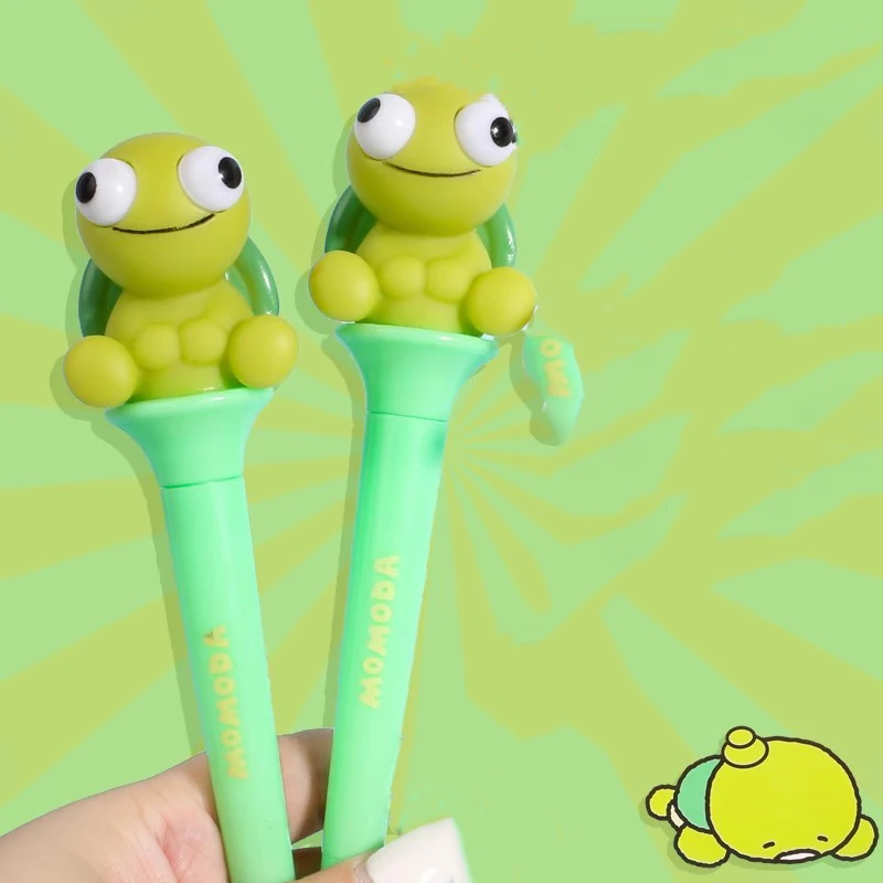 Creative Pinch Pen Spit Bubble Stress Relief Pen Cartoon Decompression Quirky Vent Turtle Toy Stationery Kawaii Ballpoint Pen