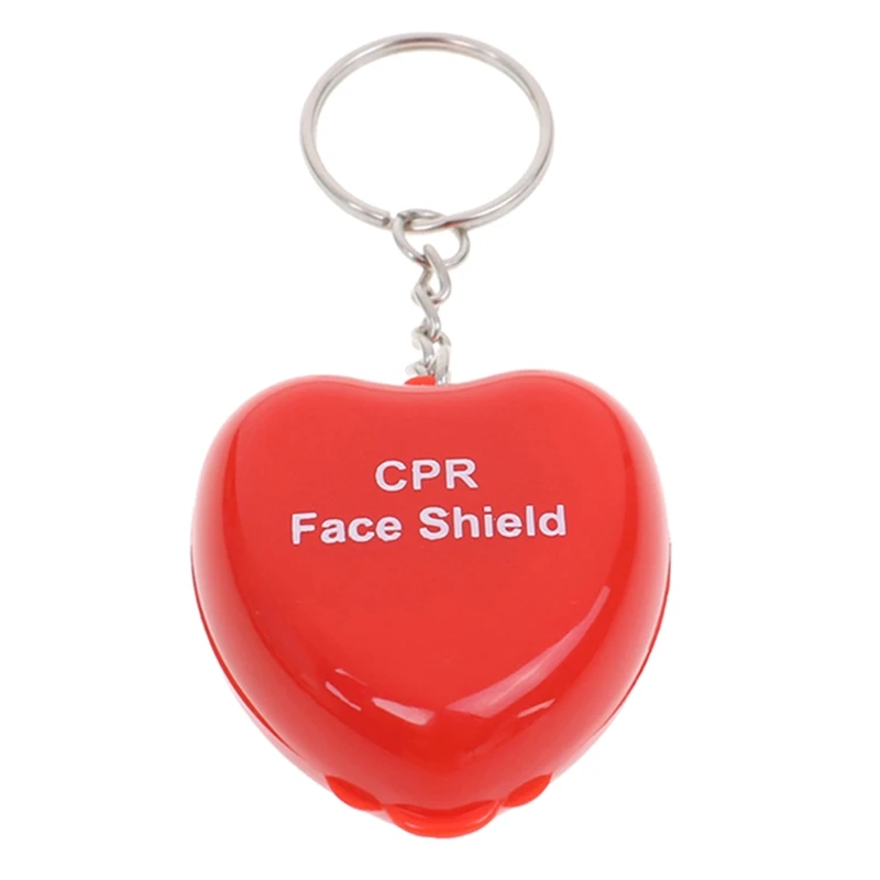 CPR Face Shield Mask Keychain Keying Emergency CPR Face Pocket Mask for First Aid CPR Training Outdoor Travel Dropship