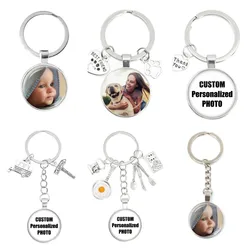 Popular Personalized Custom Keychain Photo Mum Dad Baby Children Grandpa Parents Custom Designed Photo Gift For Family Gift