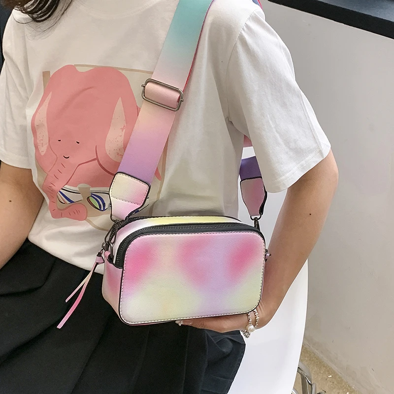 Torebki i portmonetki torba na aparat w stylu Vintage z kontrastem dla kobiet torby na ramię Crossbody 2023 nowa markowa torba typu Messenger