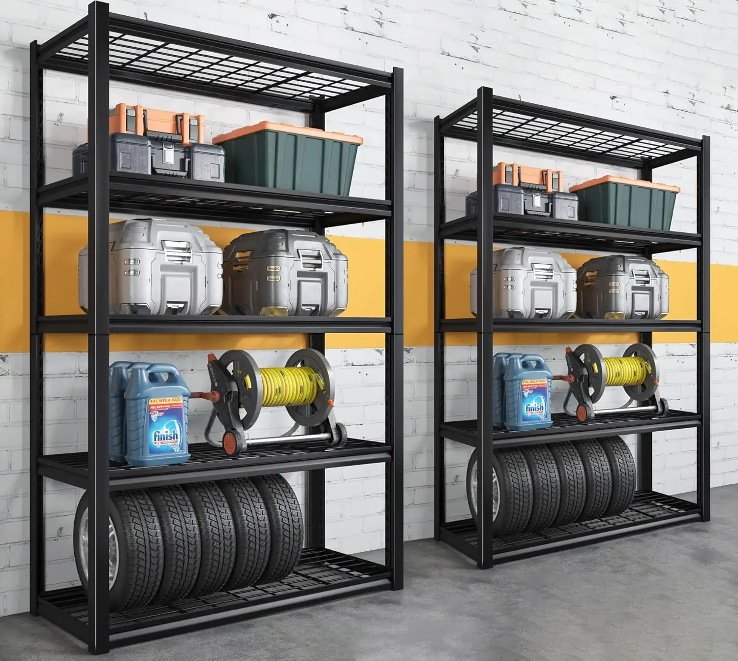 

40" Wide Garage Storage Shelves Heavy Duty Shelving Unit 72" Tall Garage Shelving for Storage with 5 Tier Adjustable Metal Wire