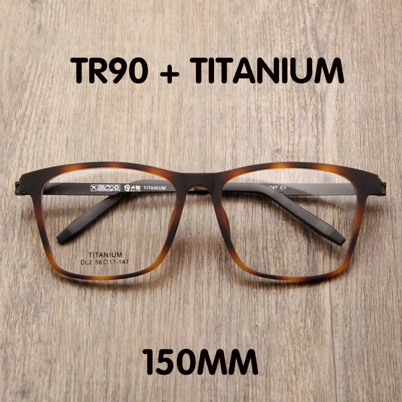 

Zerosun 150mm Oversized Eyeglasses Frames Male Women Myopia Glasses Men Anti Blue Light -150 200 250 300 Wide Tortoise Black