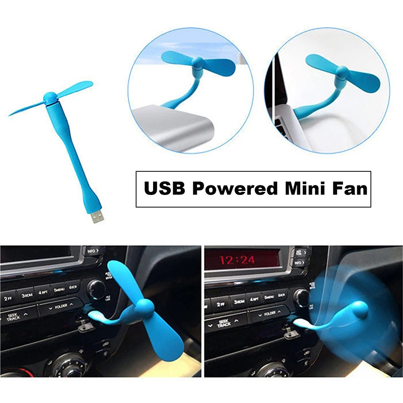 12Pcs Mini Portable Micro Fan Mobile Phone Mini Fan Charging Treasure Cooling Fan USB Gadget Fans Tester For Type-C
