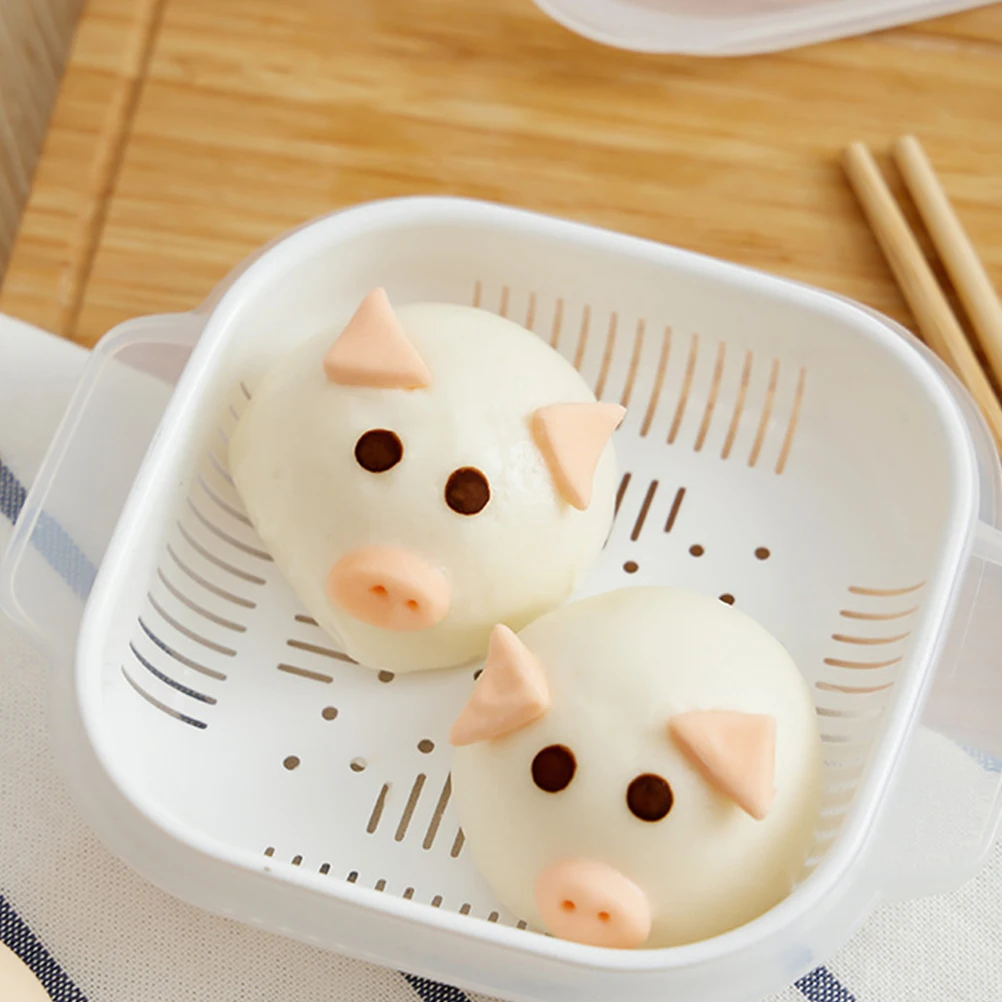 

2pcs Food Storage Boxes Rice Freezer Containers Fruit Cases PP Kitchen Supplies Detachable Layer Keep Fresh Dry Fridge