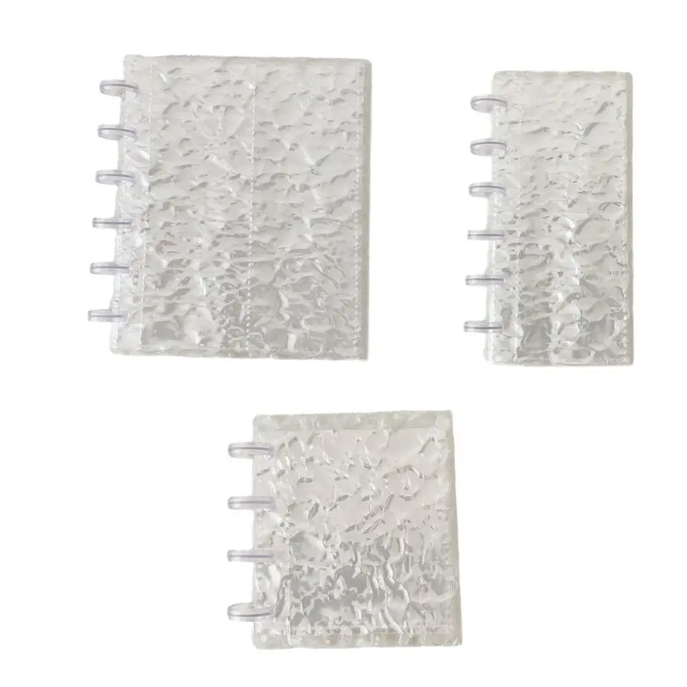 Transparent Water Ripple Photocards Holder Loose Leaf Mushroom Hole Photo Album Vertical Idol Card Collection Binder Gift