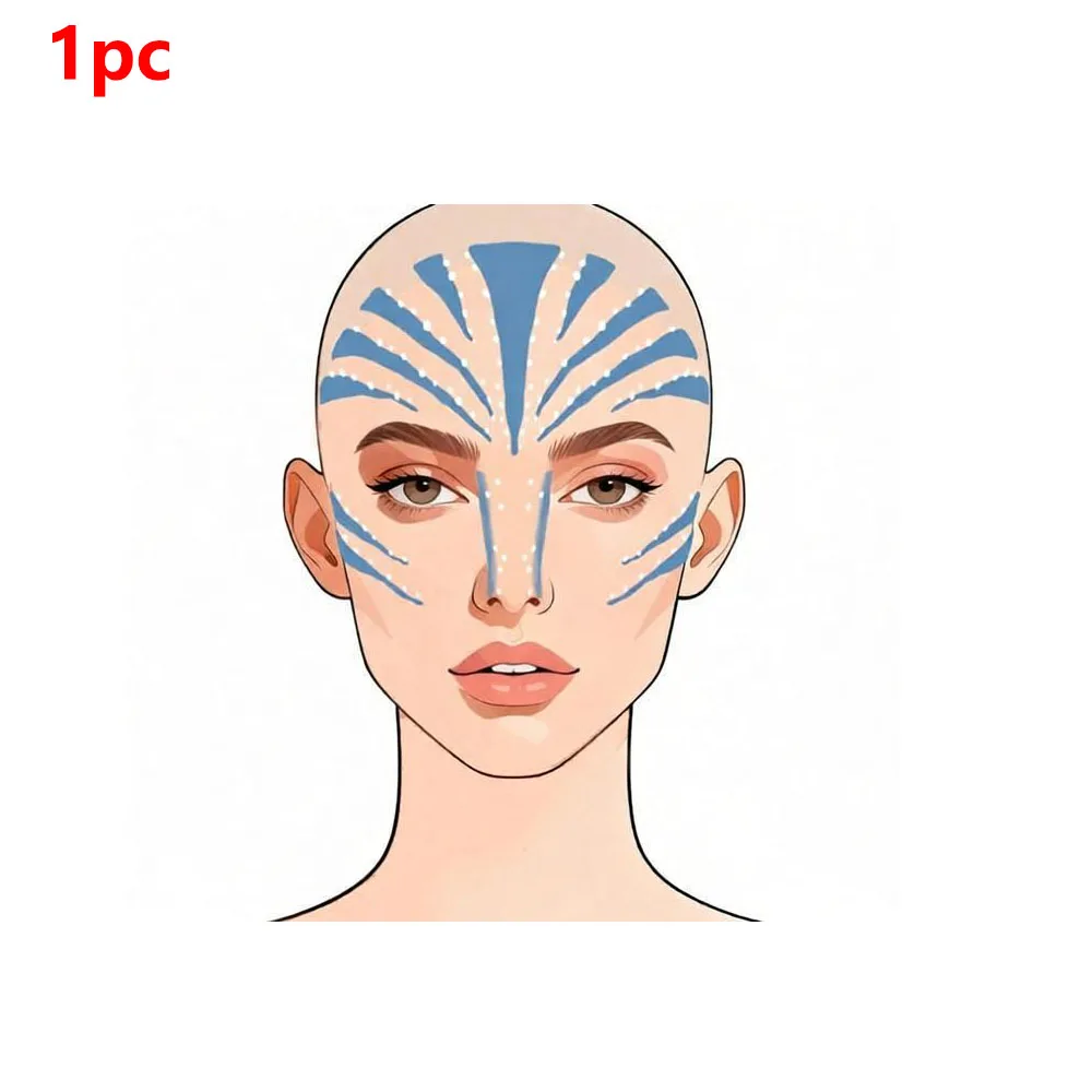 Jake Sully Cosplay Fantasy Face Tattoo Sticker Props Avatar of Fire Ash Neytiri Costume Accessories Disguise Halloween Carnival - view 2