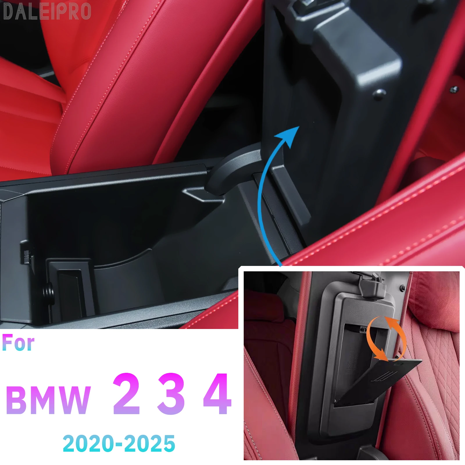 For BMW 2 3 4 Series i4 M3 M4 2020-2025 Car Privacy Item Storage Box Armrest Hidden Storage Box Hidden Location Organizer Box