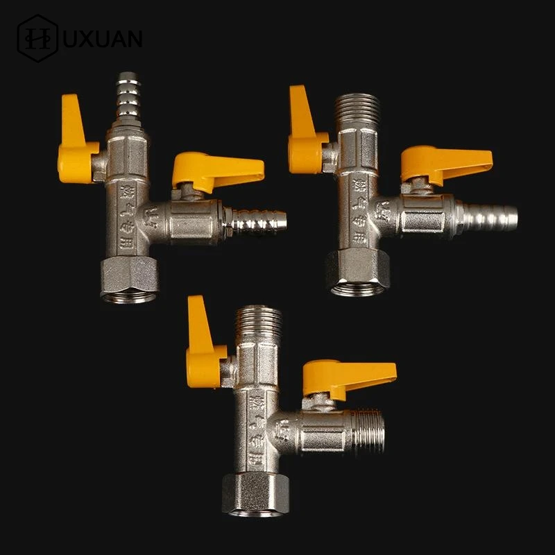 

【W】3 Way Diverter Valve Switch Brass Water Diverter Shower Head Shut-Off Valve Valve Hose Connector Water Hose Adapter