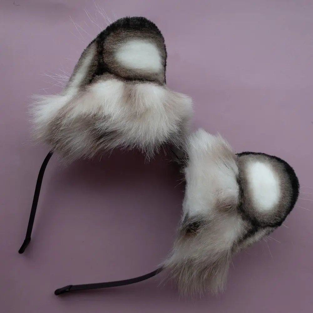 Sneeuwluipaard oren beest oren hoofdtooi Lolita handgemaakte schattige cosplay haarspeld kc hoofdband dual-purpose origineel