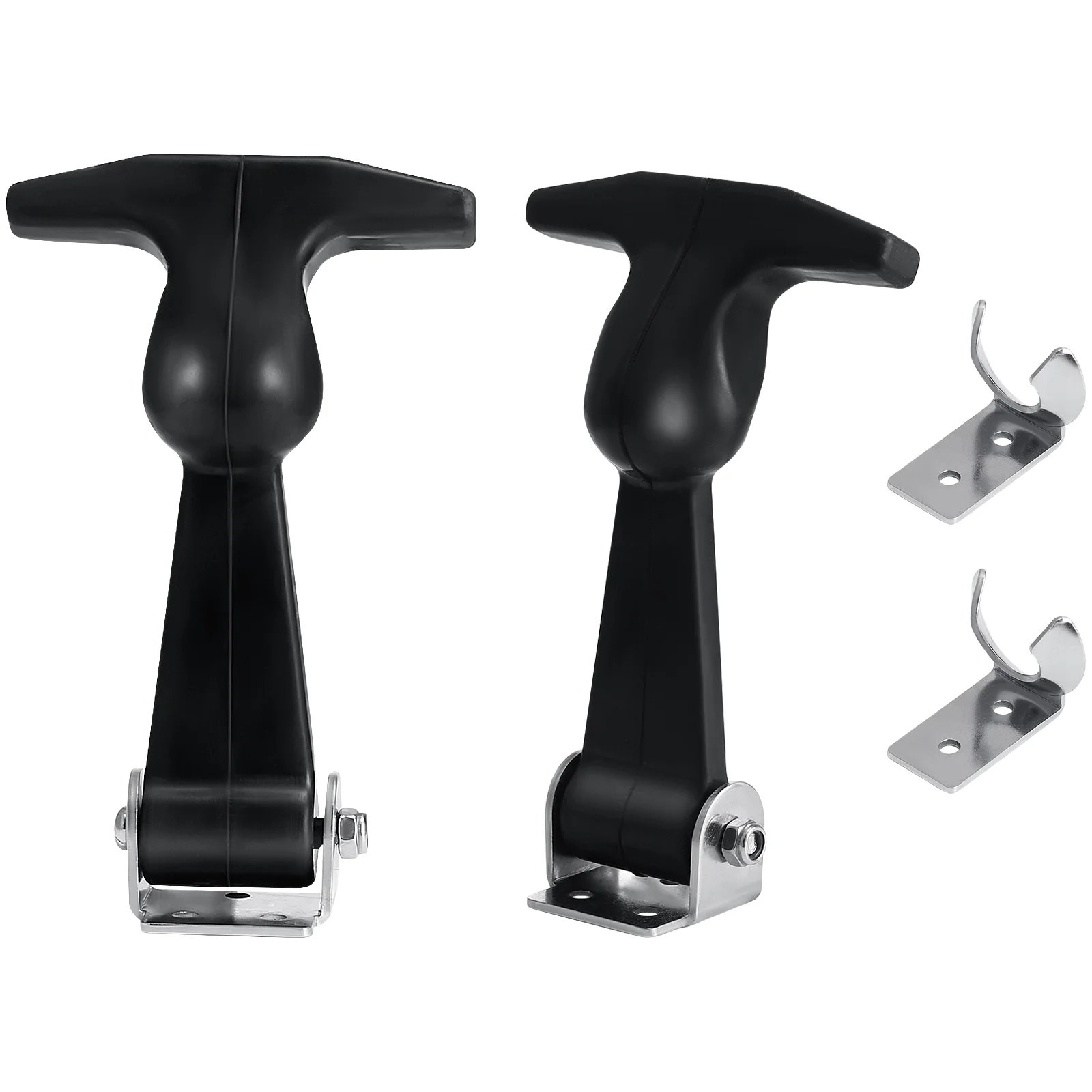 

2 Pcs Handle Draw Latch Hood Lock Engine Latches Rubber T-handle Hasp Cooler Flexible