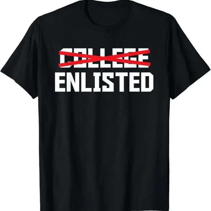 College Enlisted T Shirt Funny Veteran Day S