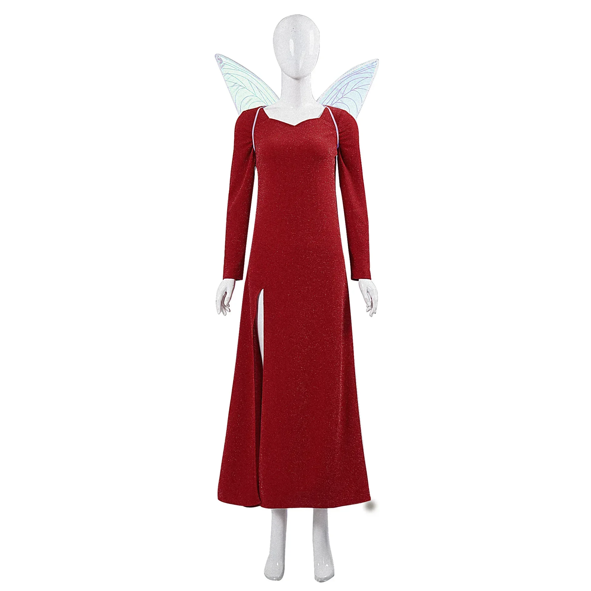 Movie Shrek the Monster Fairy Godmother Cosplay Dress Long Dress For Adult Women Halloween Carnival Fairy Wings stage show set view 2